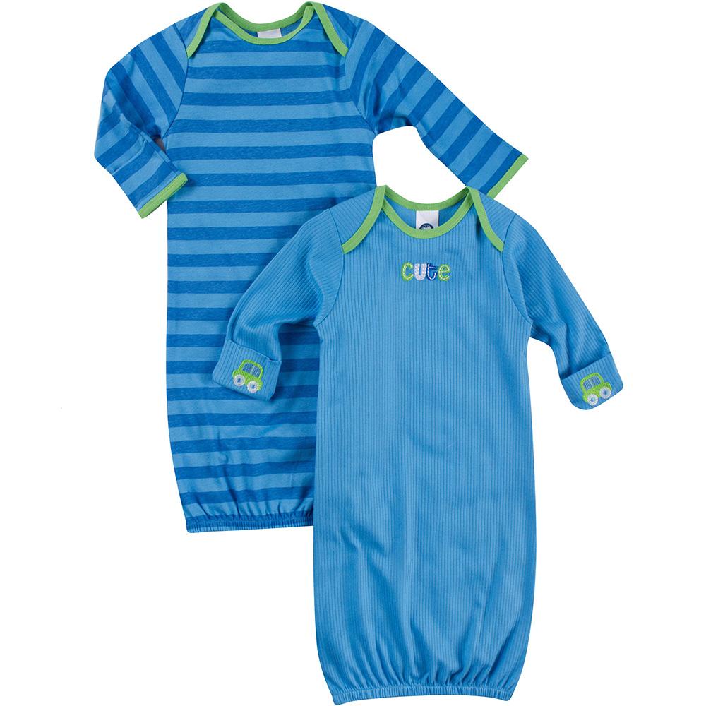 2-Pack Boys Car Mitten Cuff Gowns