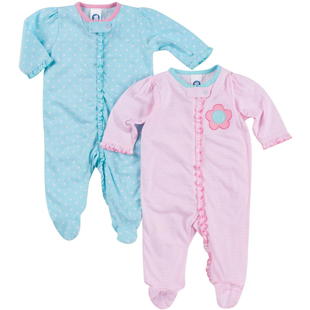 2-Pack Girls Pink Striped Sleep N' Play