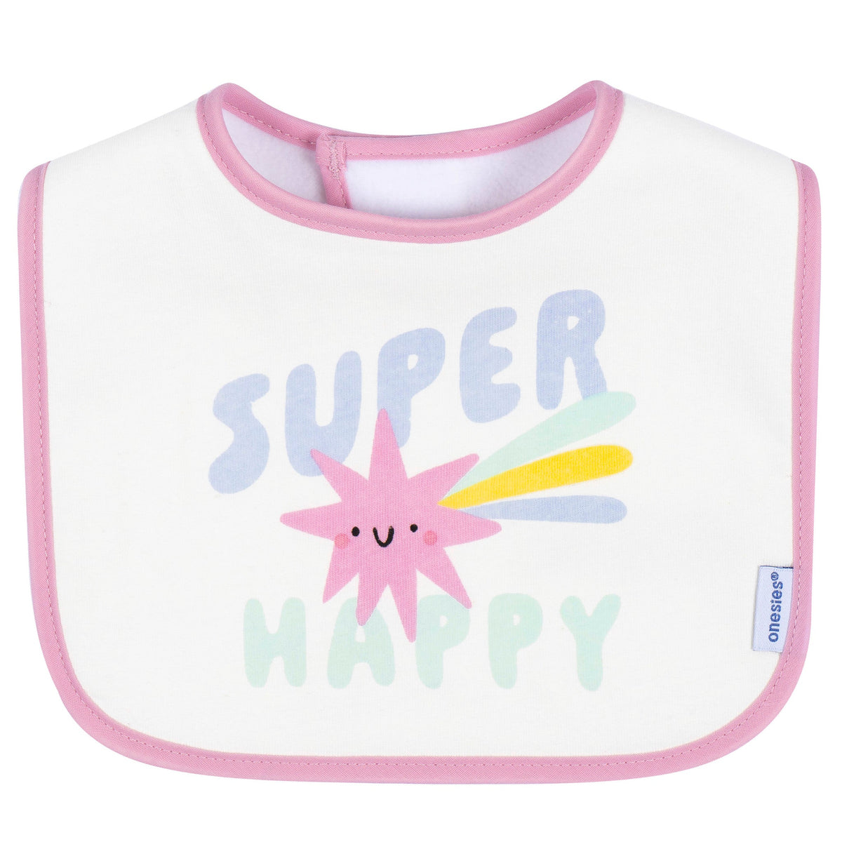 8-Pack Baby Girls Super Happy Drooling Bibs, view 7