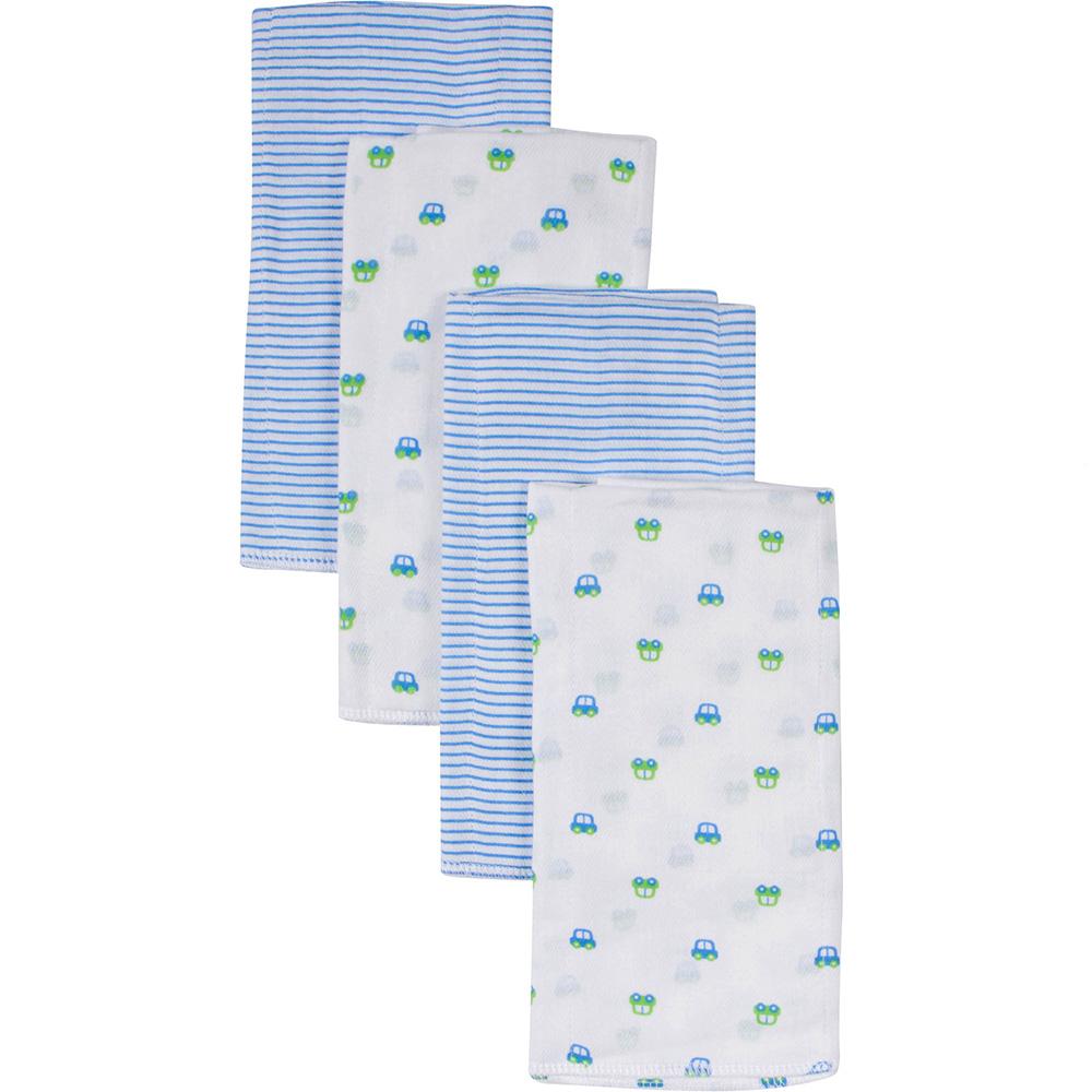 4-Pack Boys Cars Prefold Gauze Diaper