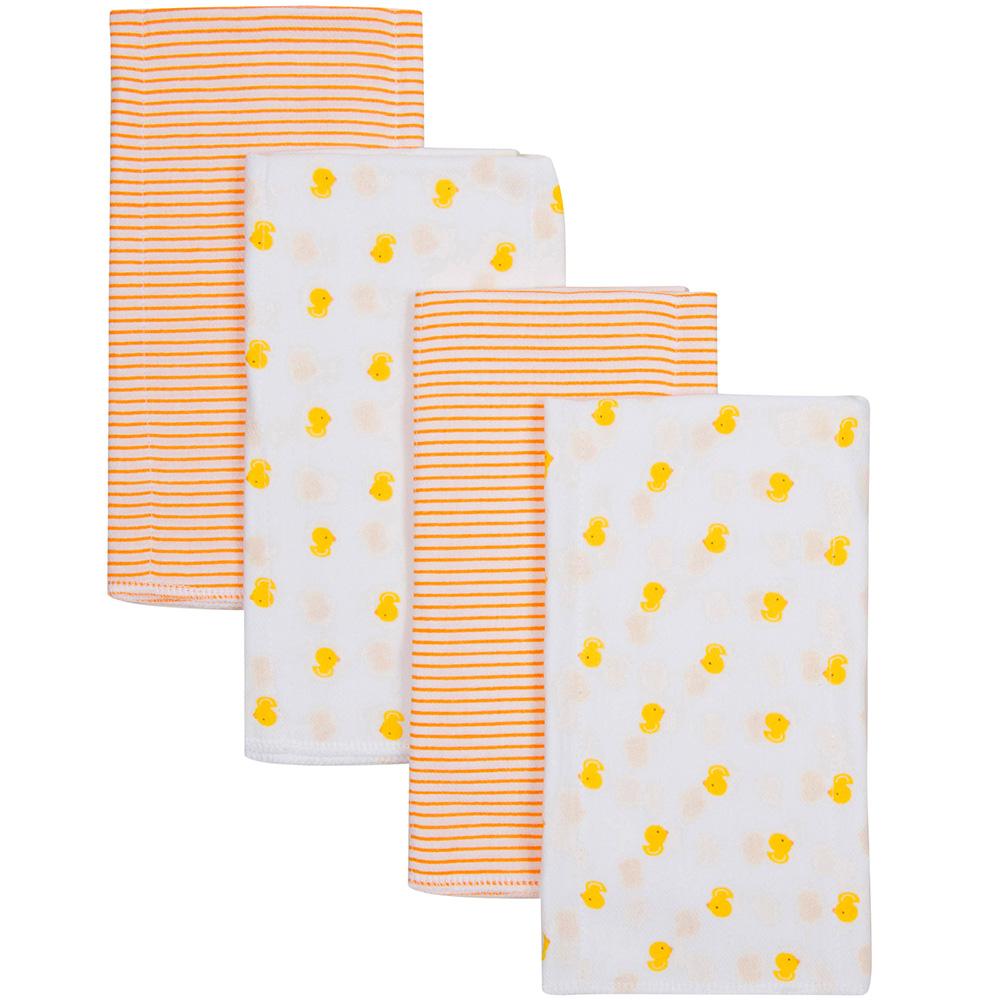 4-Pack Neutral Yellow Duck Prefold Gauze Diaper