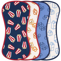 4-Piece Baby Boys Movie Burpcloth