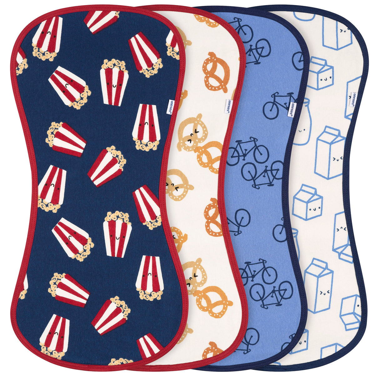 4-Piece Baby Boys Movie Burpcloth