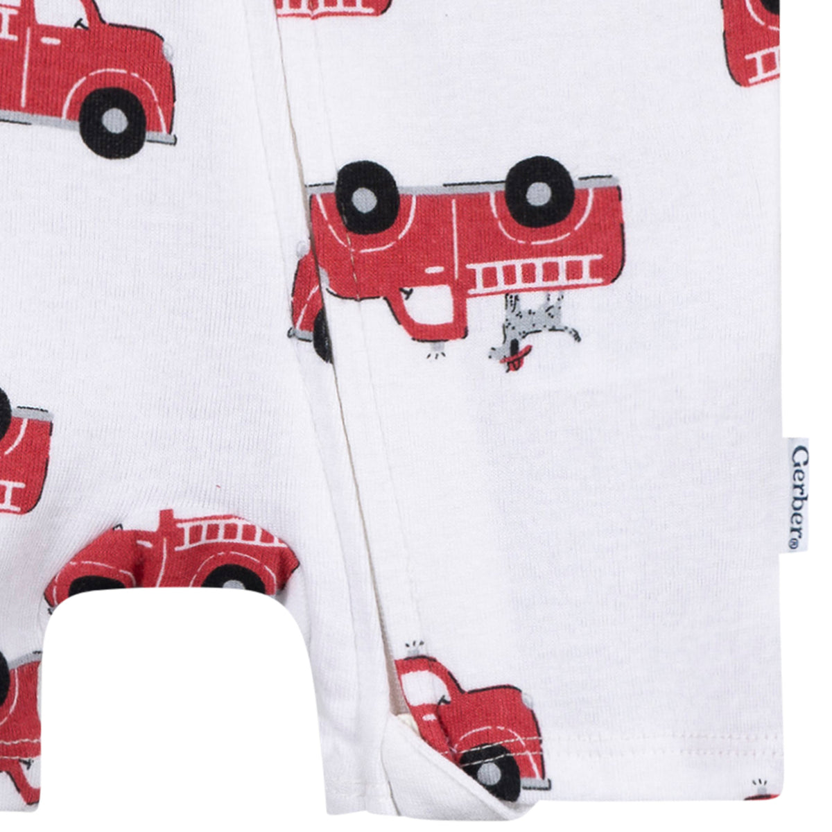 Baby Boys Fire Trucks Snug Fit Romper