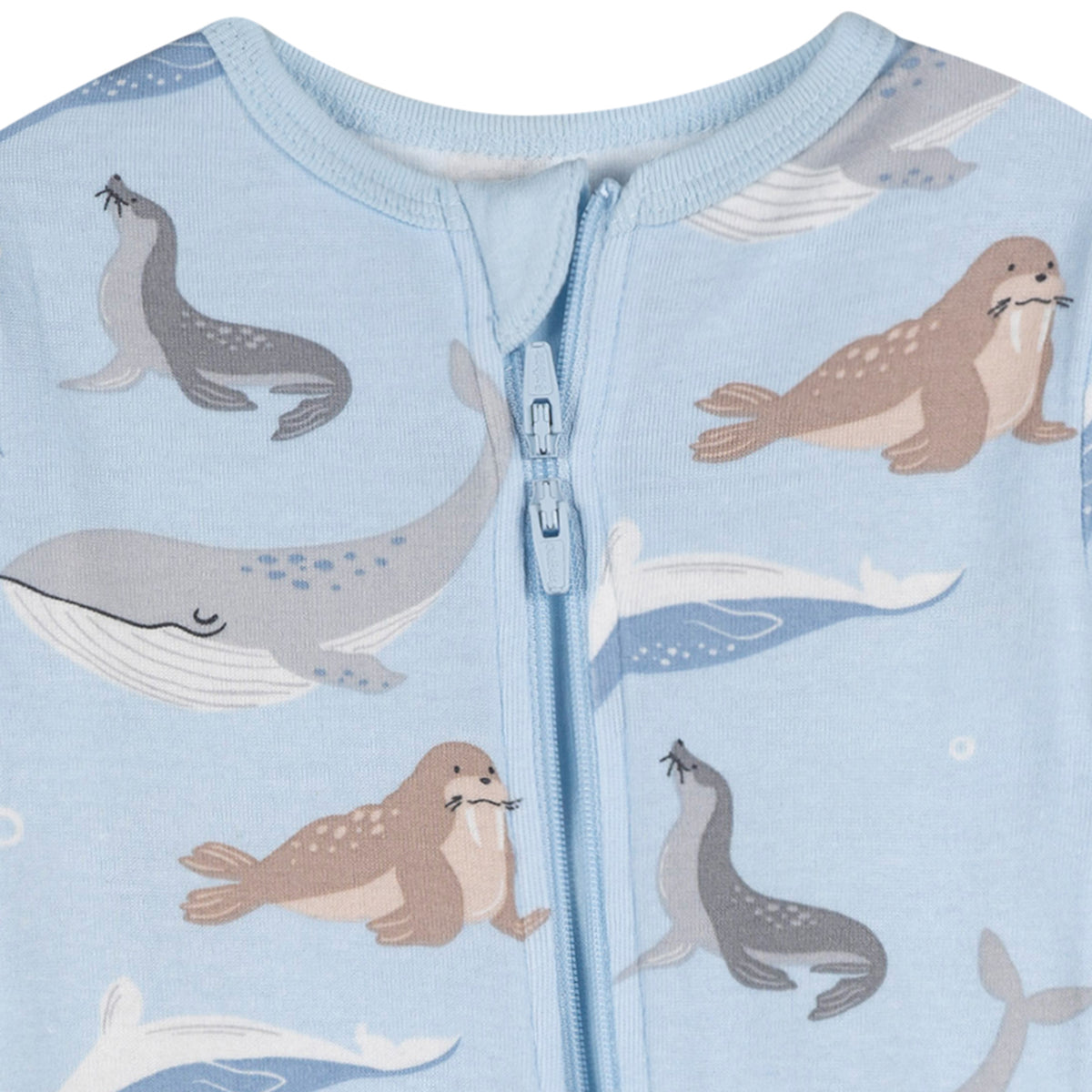 2-Pack Baby & Toddler Boys Ocean Mammals Snug Fit Footless Pajamas