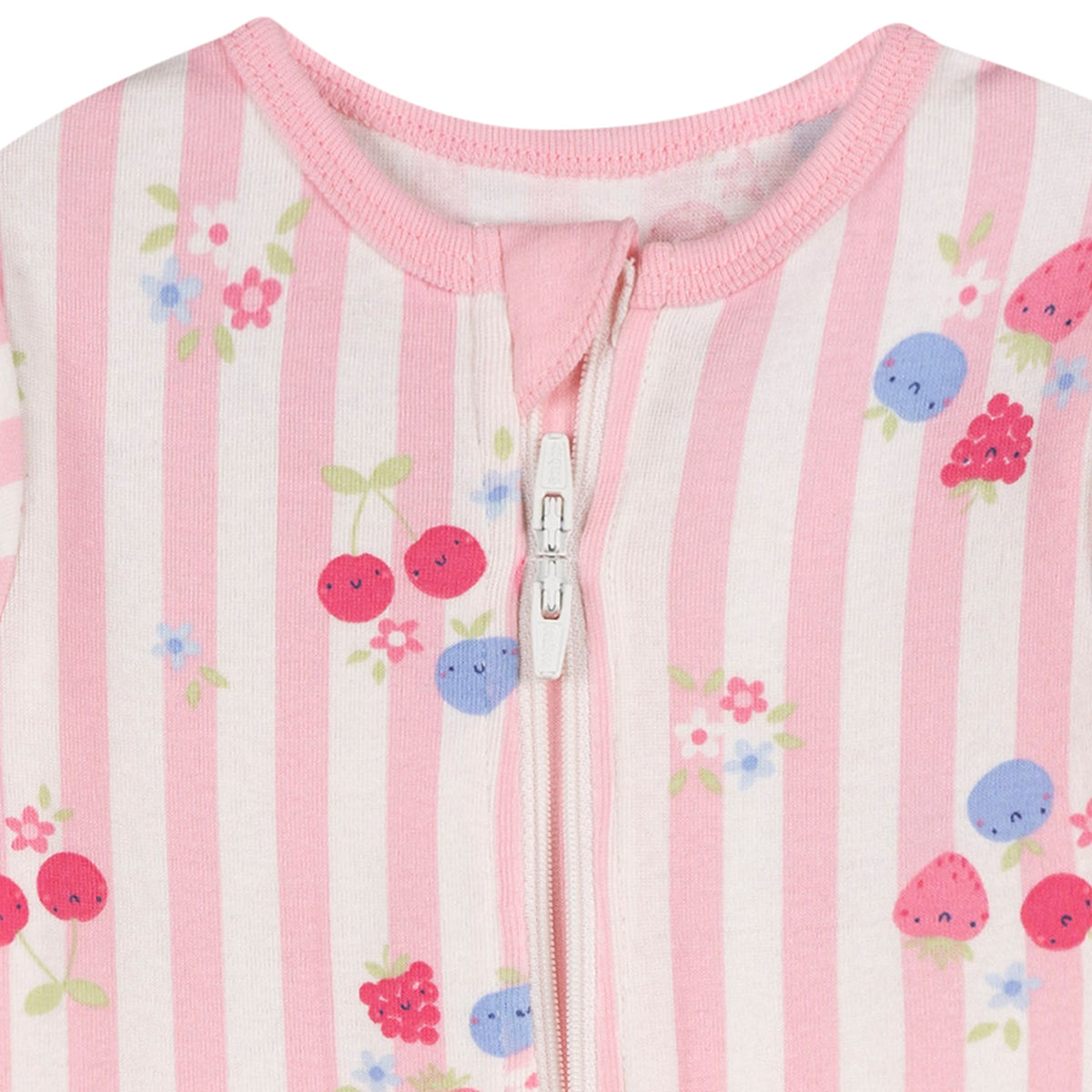 2-Pack Baby & Toddler Girls Fruit Snug Fit Footless Pajamas