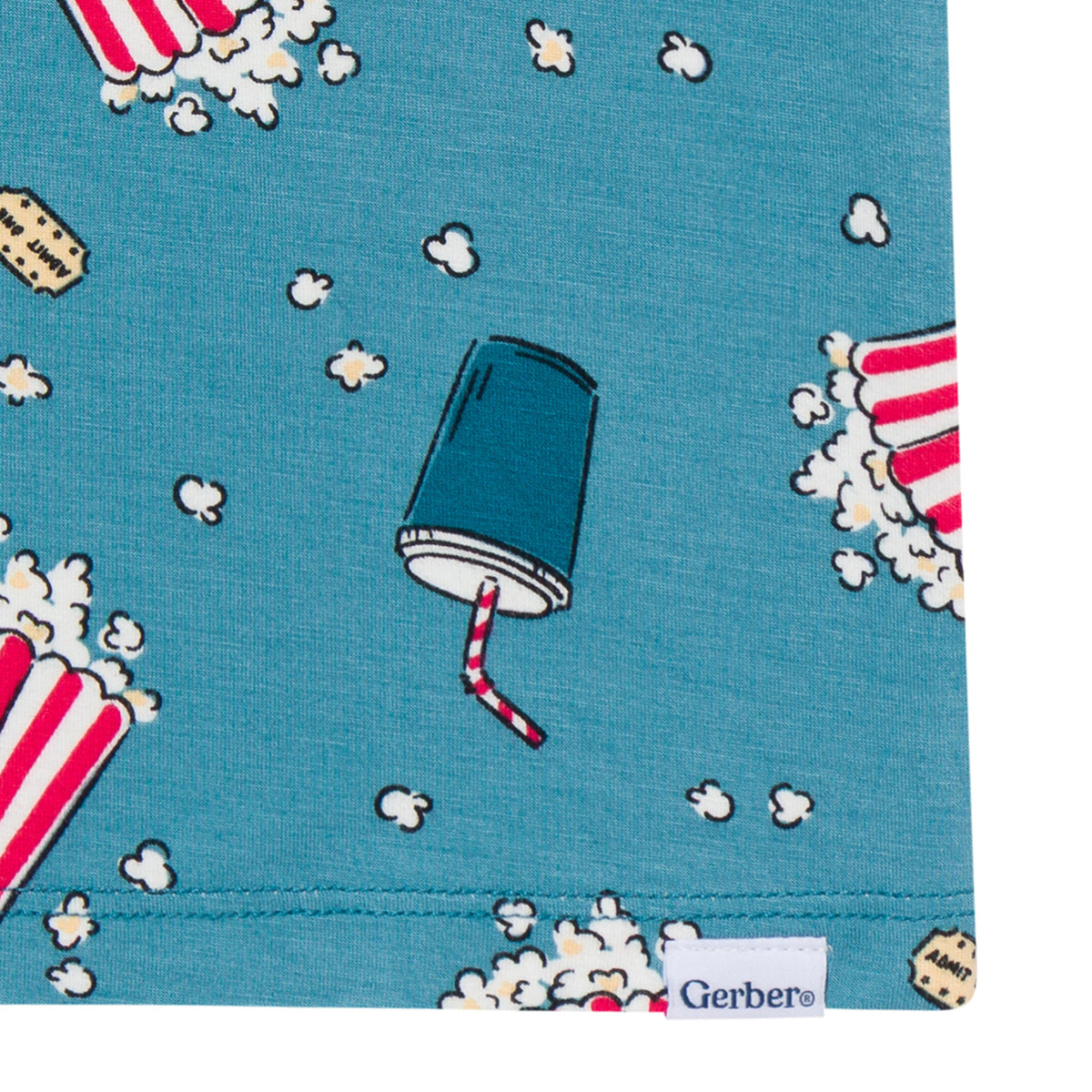 2-Piece Kids Neutral Movie Night Pajamas-Gerber Childrenswear Wholesale