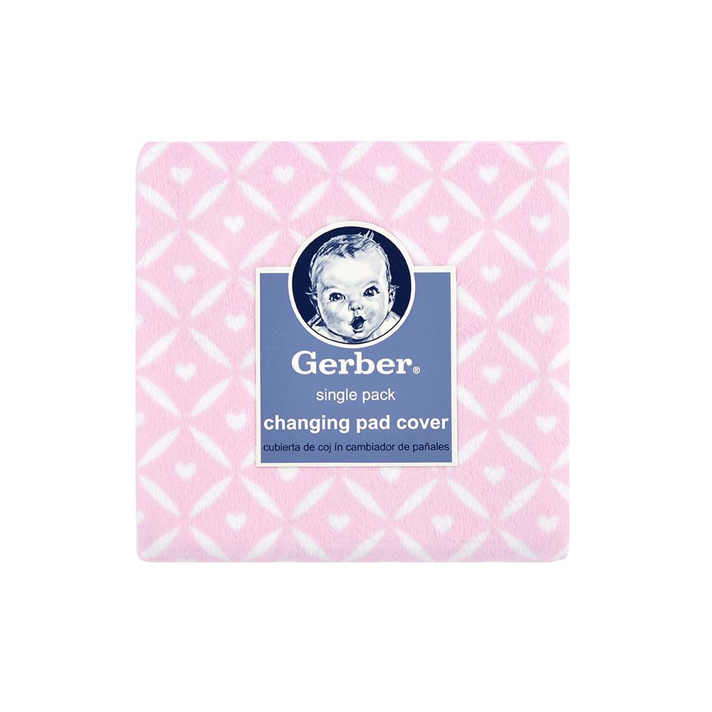 1-Pack Girls Pink Trellis Velboa Changing Pad Cover, view 2