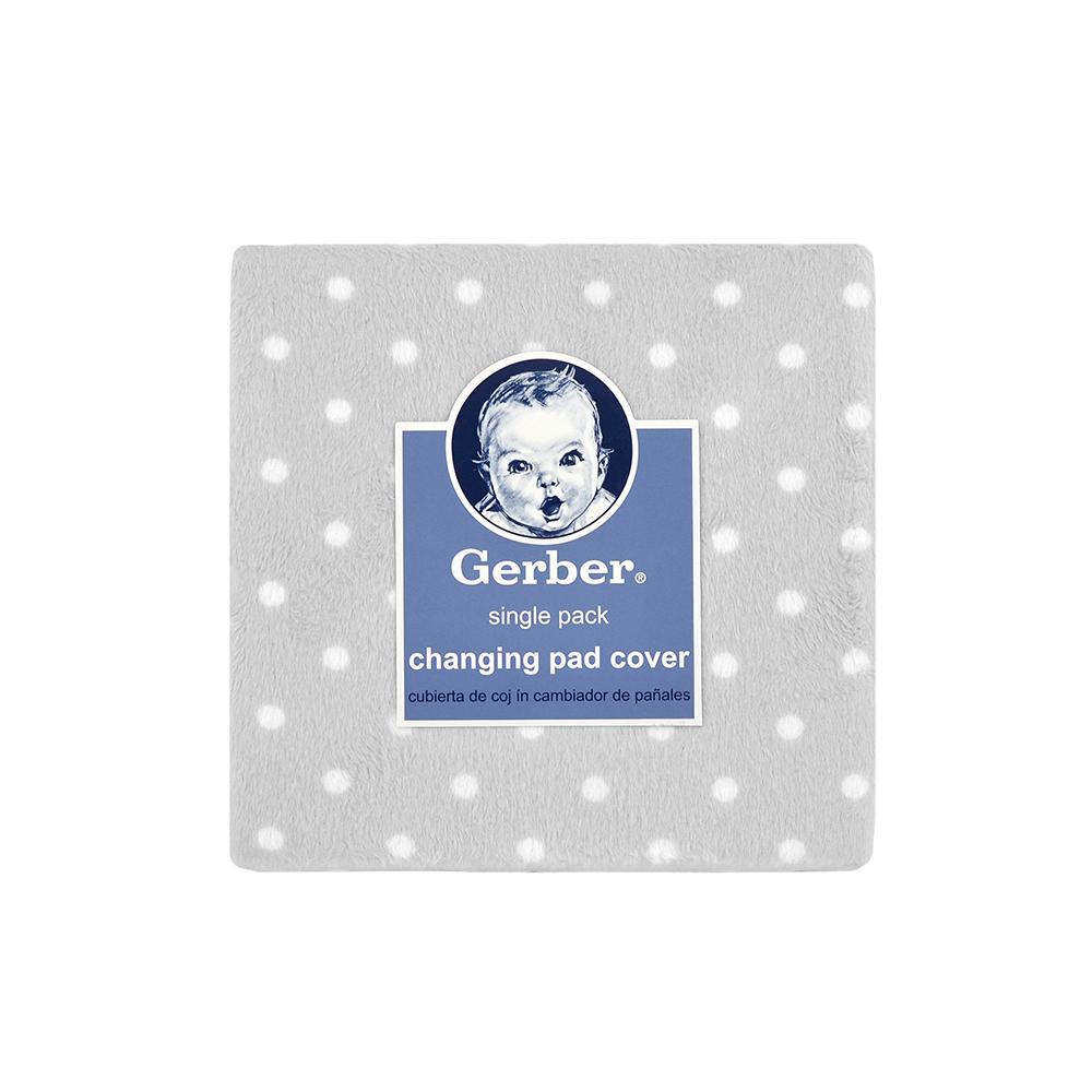 1-Pack Neutral Grey Dot Changing Pad Cover, view 2