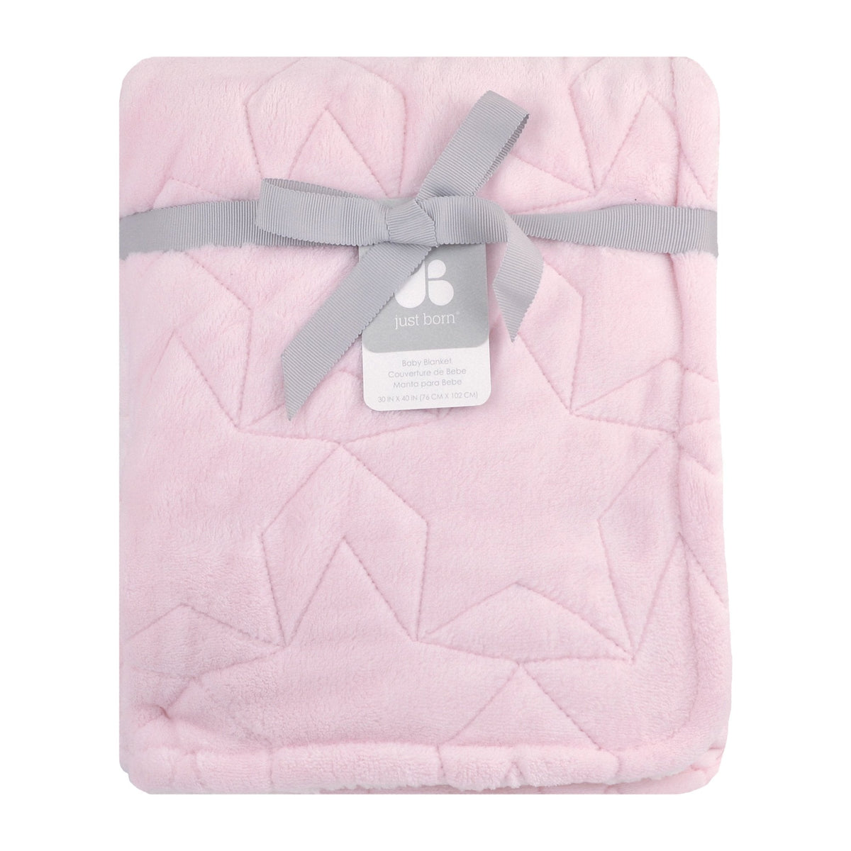 Just Born Star Luxury Blanket in Pink, view 2