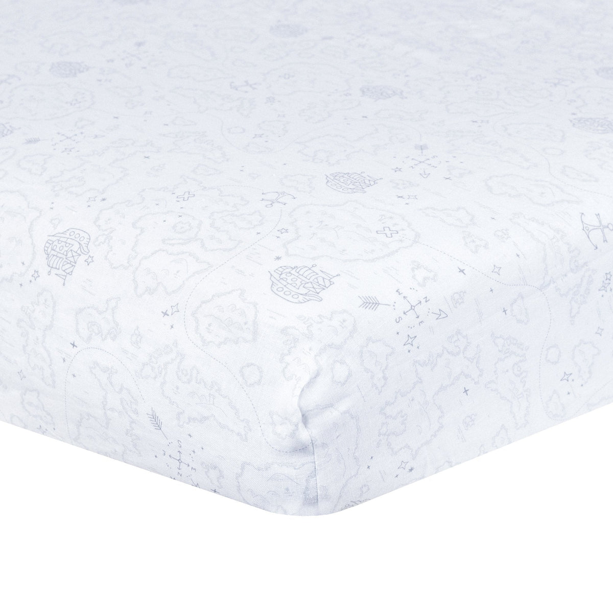Just Born Keepsake Woven Crib Sheet - Sail Away Print