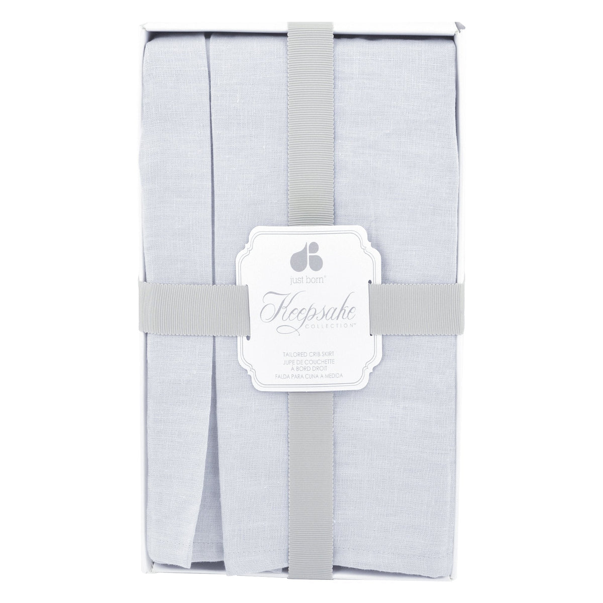 Just Born Keepsake Tailored Bed Skirt - Grey