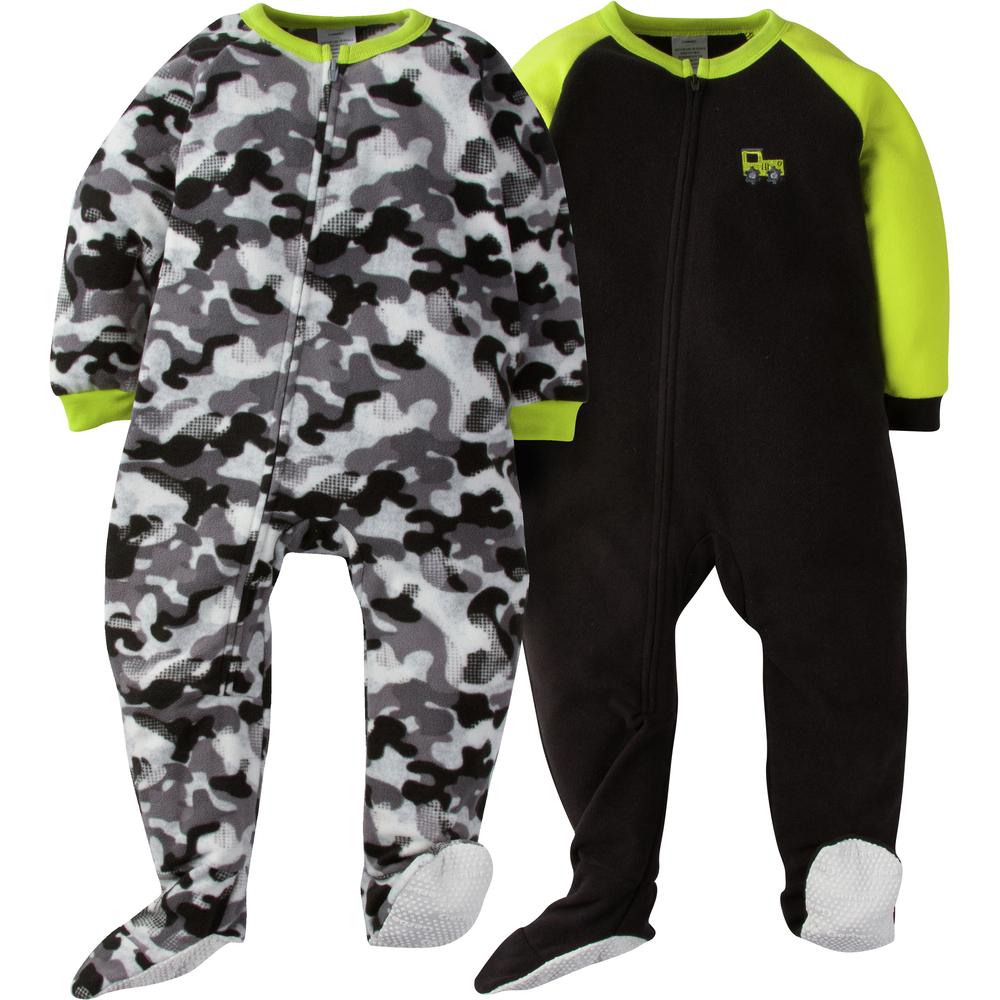 2-Pack Toddler Boy Camo Blanket Sleepers