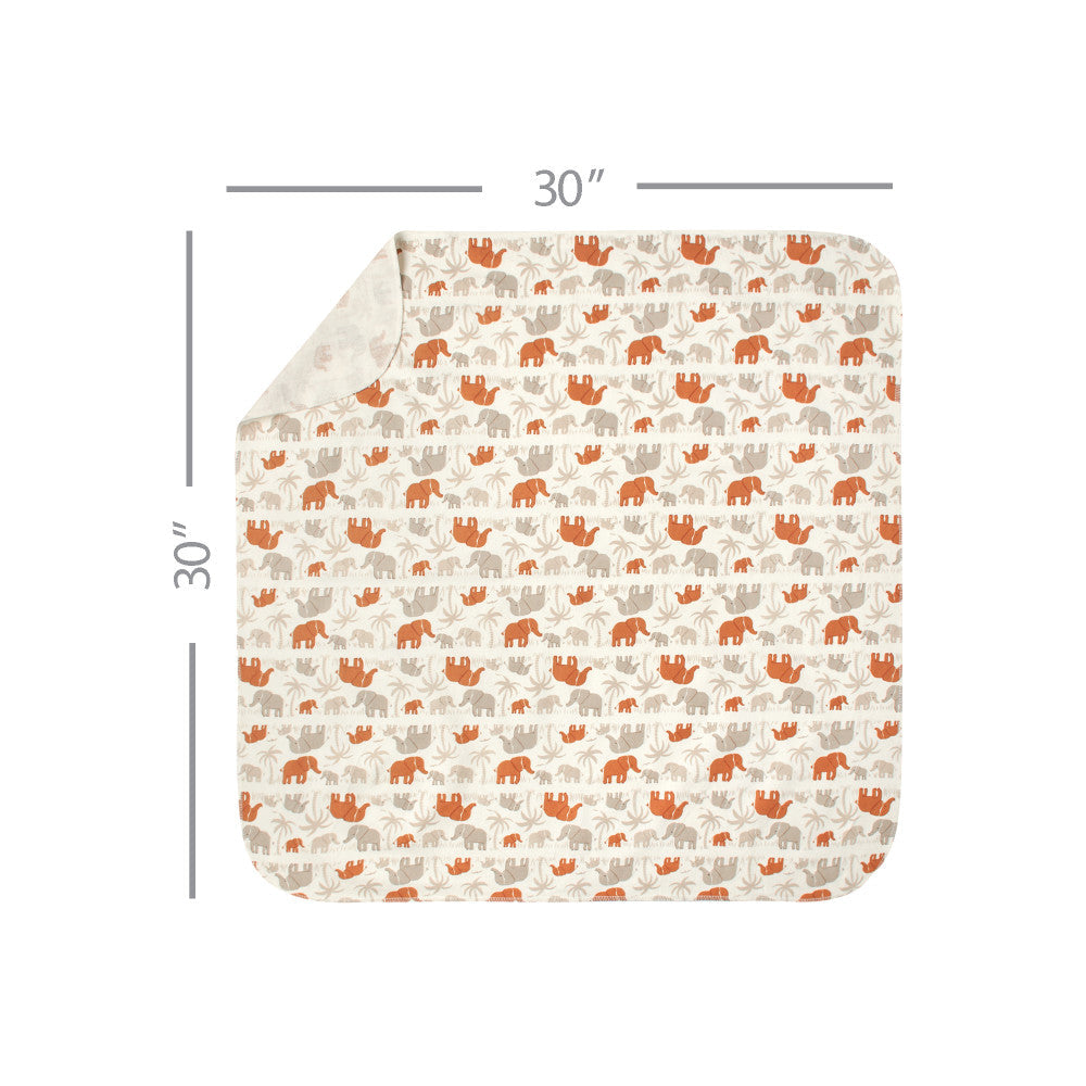 Modern Moments by Gerber Modern Moments by Gerber 5-Pack Baby Neutral Orange Flannel Blankets, close-up detail 1