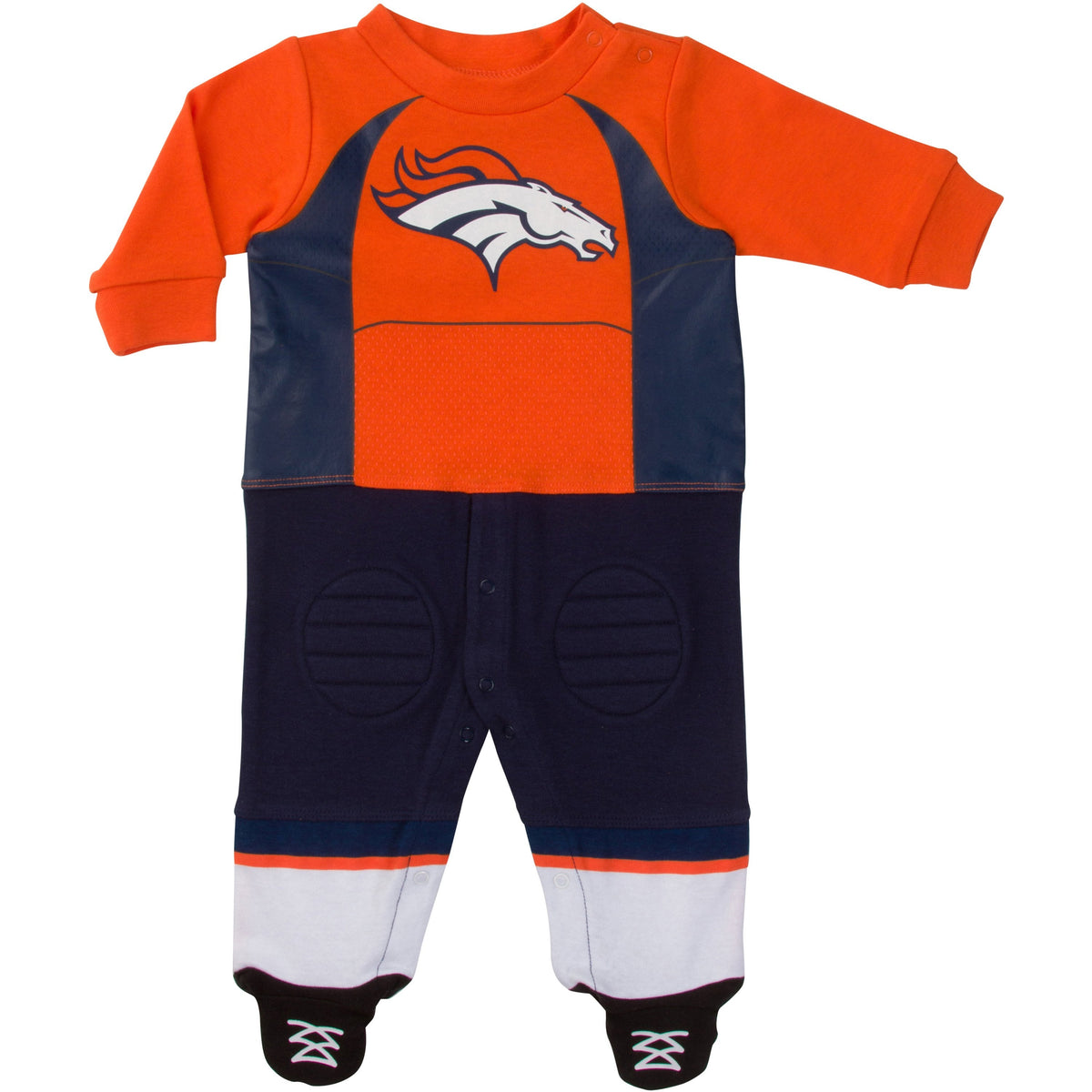 Denver Broncos Baby Boys Footed Footysuit, close-up detail 186290, view 2