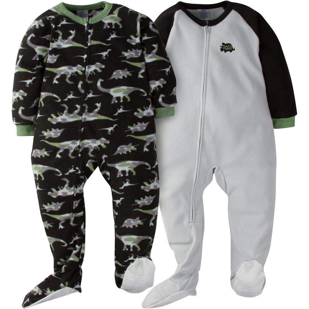 2-Pack Toddler Boy Dino Camo Blanket Sleepers