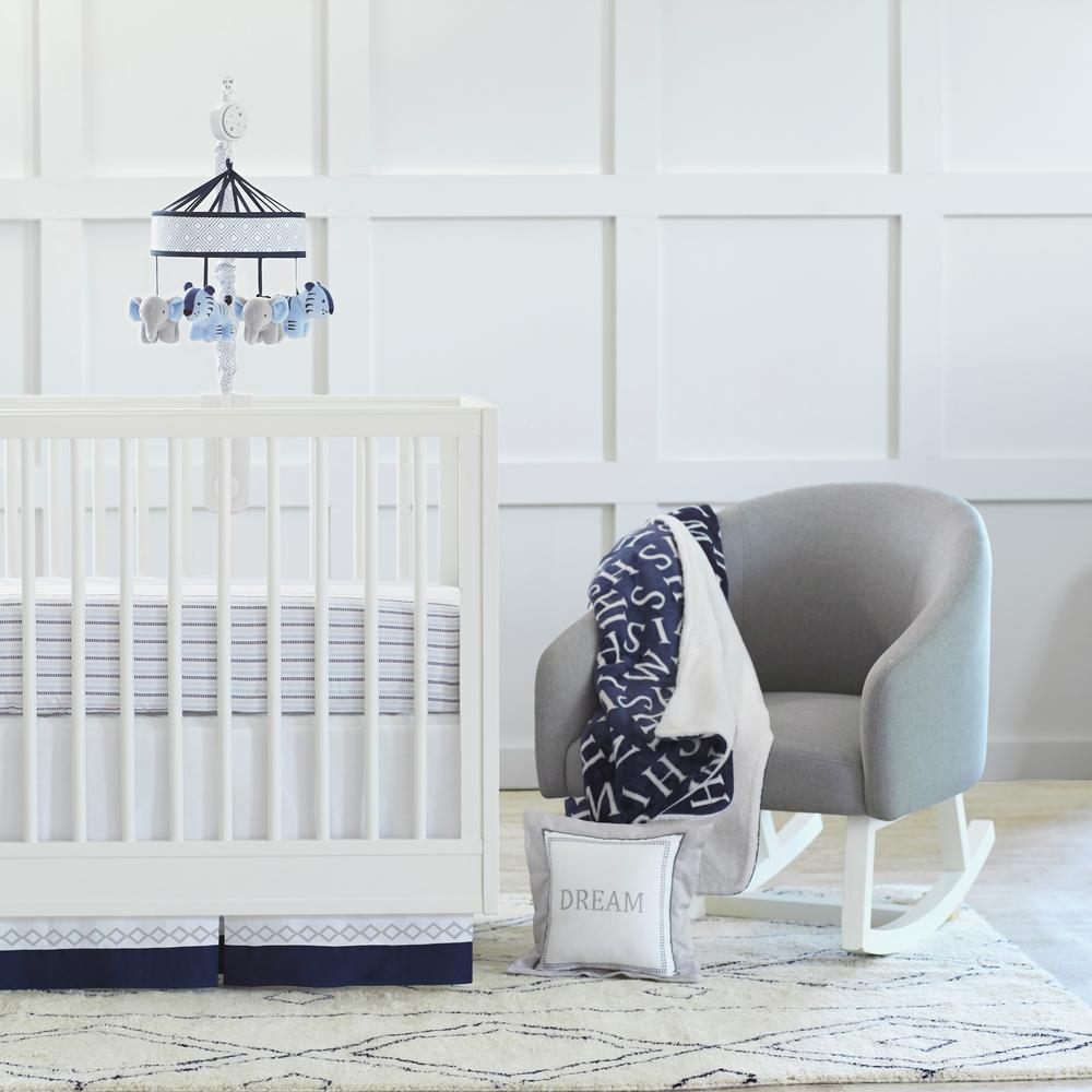 Just Born Dream 3-Piece Crib Set, Navy/Gray, view 2