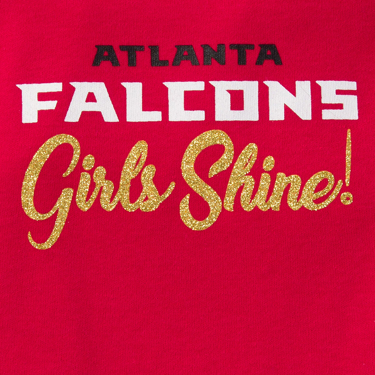 3-Pack Baby Girls Falcons Short Sleeve Bodysuits, close-up detail 1
