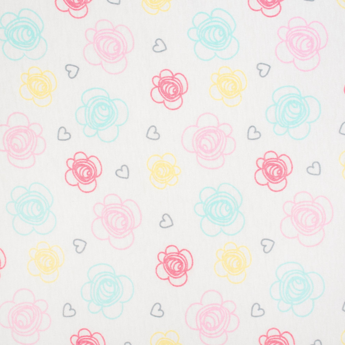 1-Pack Girls Floral Organic Fitted Crib Sheet, view 3