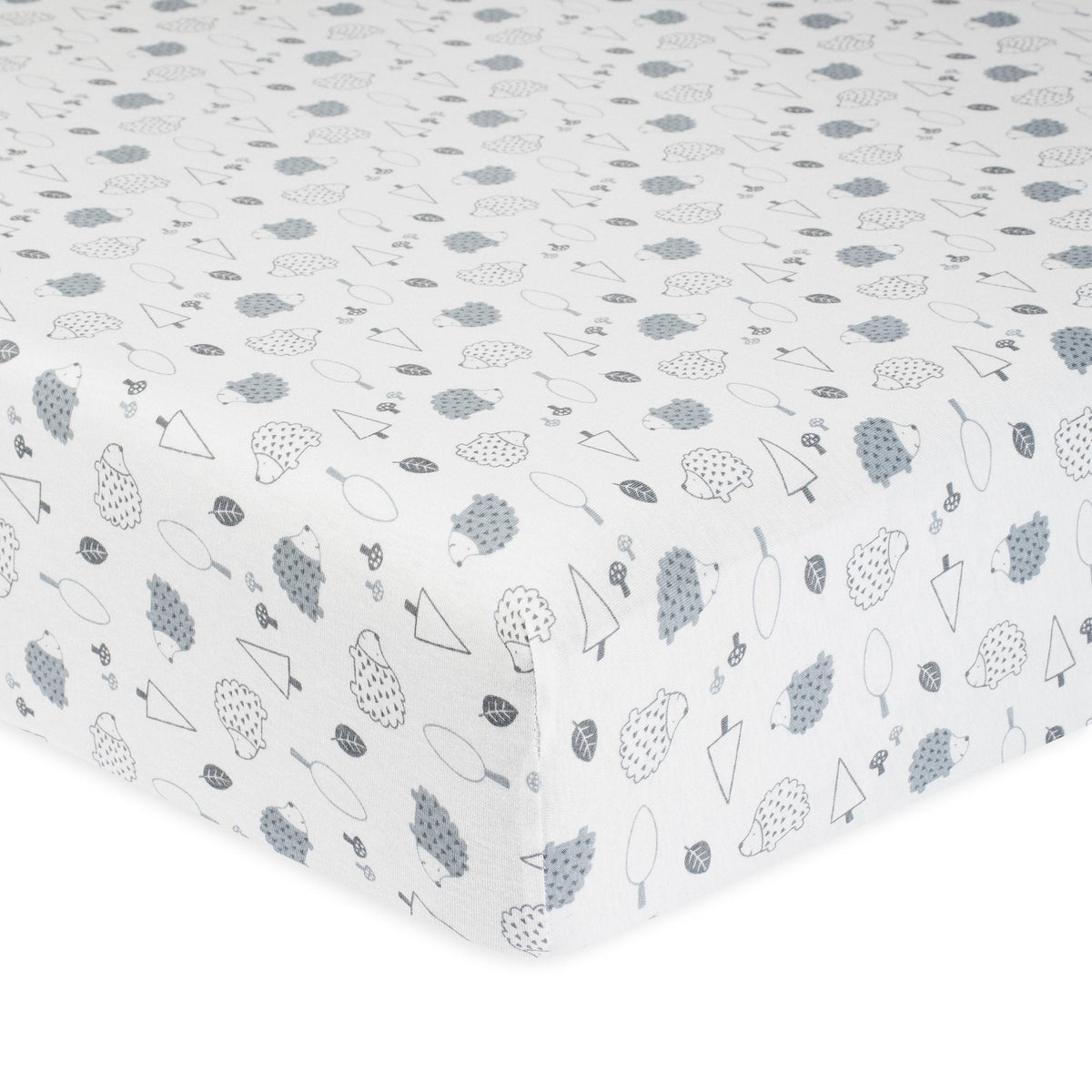 1-Pack Neutral Hedgehog Organic Fitted Crib Sheet