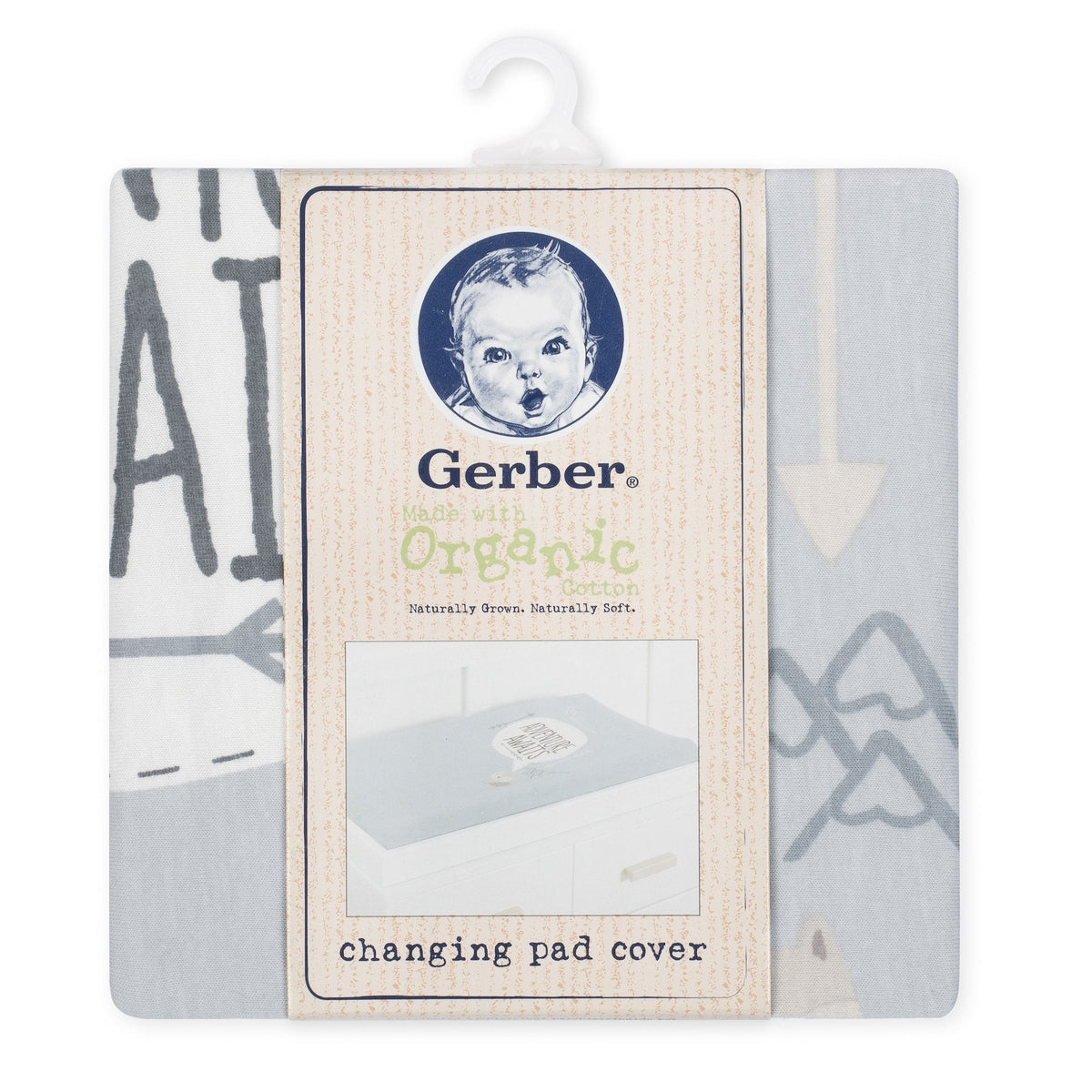 1-Pack Boys Adventure Organic Changing Pad Cover, view 2