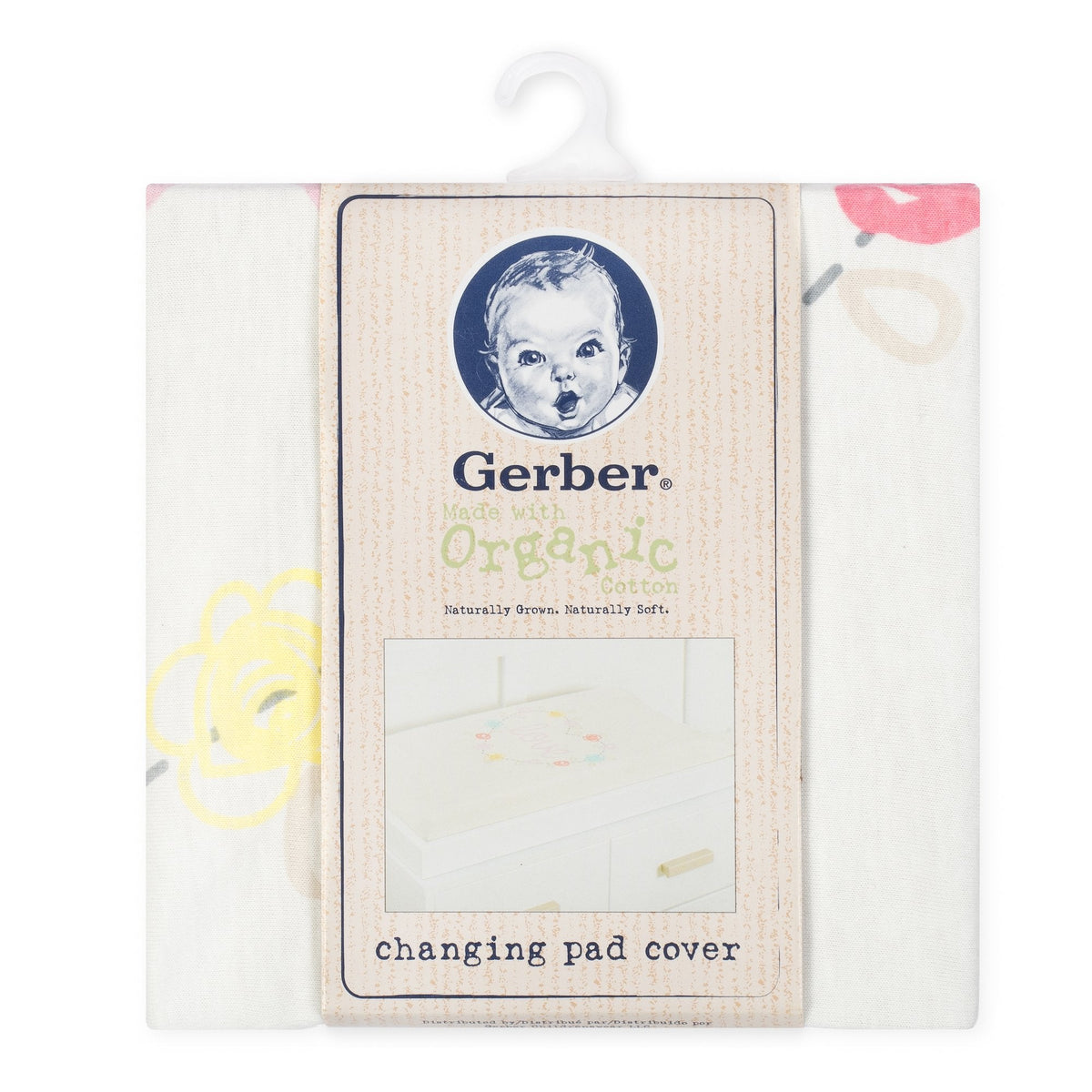 1-Pack Girls Love Organic Changing Pad Cover, view 2