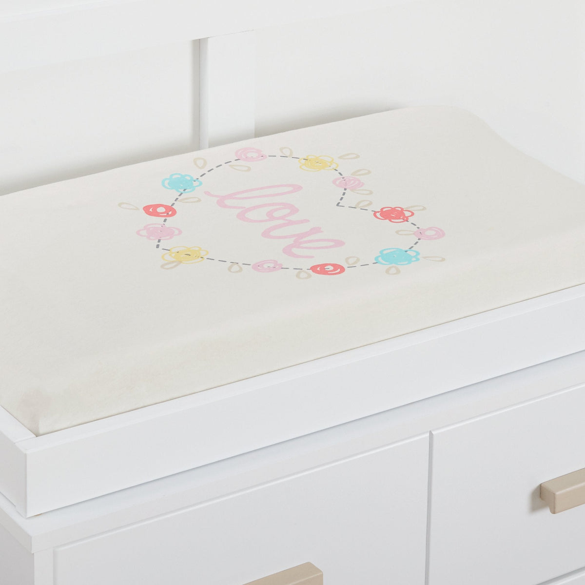 1-Pack Girls Love Organic Changing Pad Cover, view 4