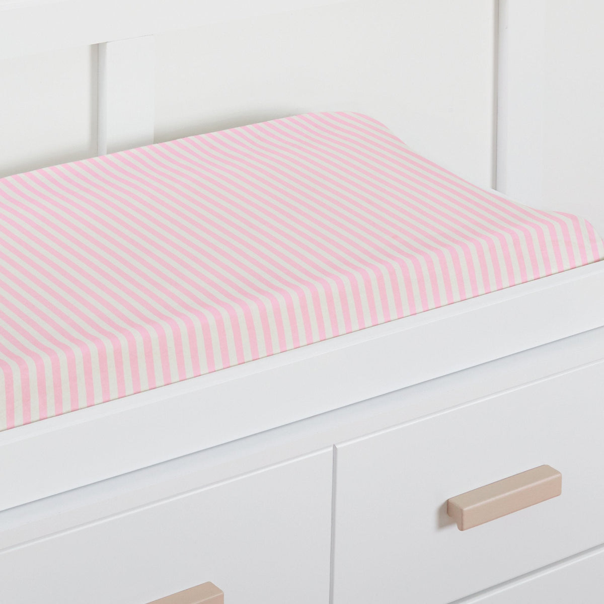 1-Pack Girls Pink Organic Changing Pad Cover, view 3