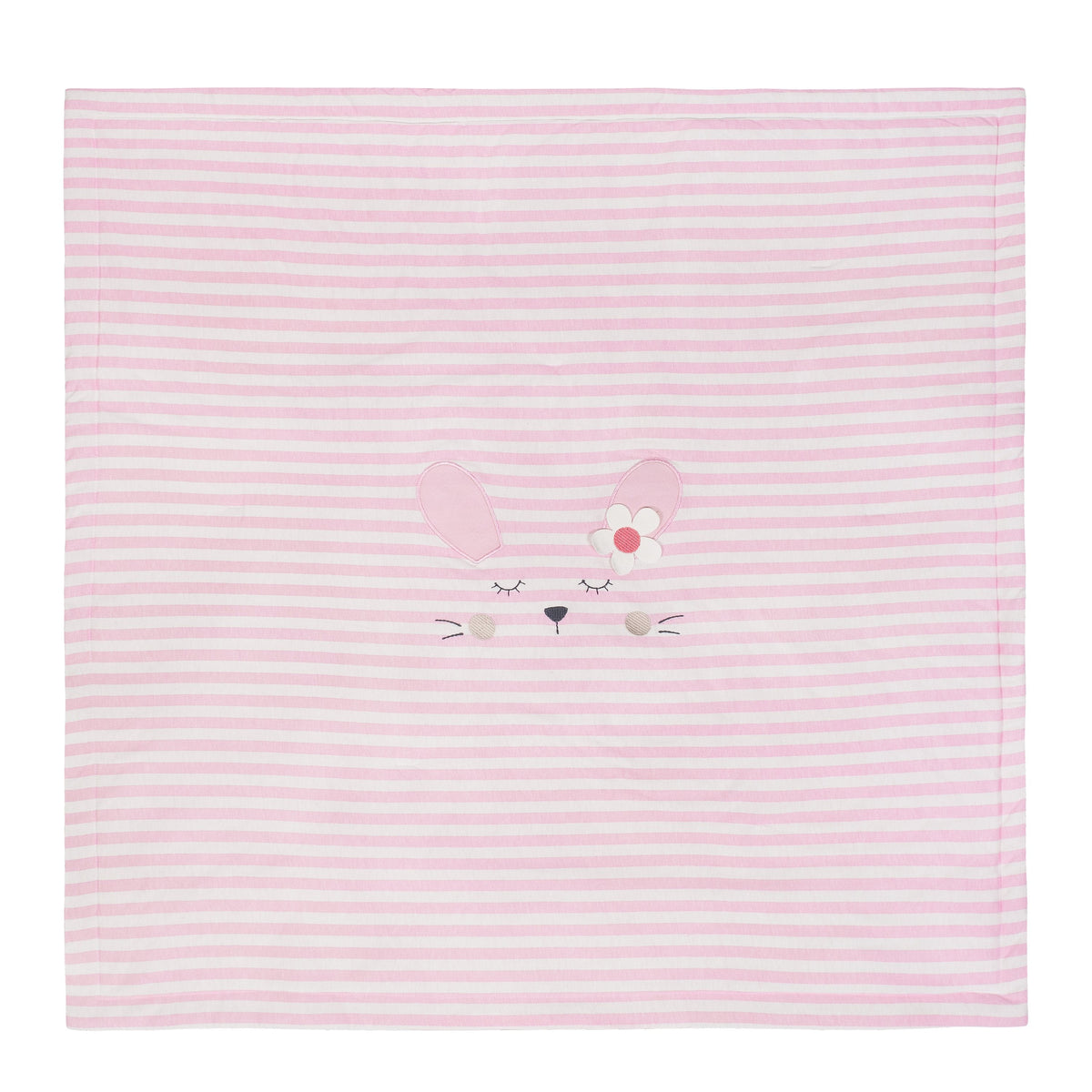 1-Pack Girls Bunny Organic Animal Face Blanket, view 2