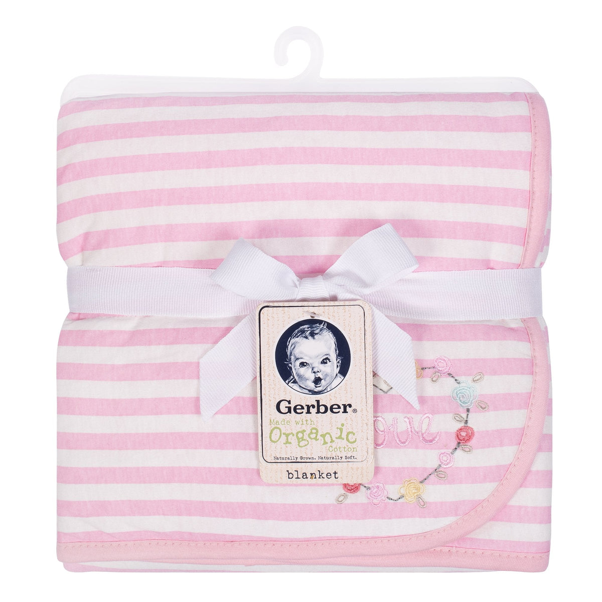 1-Pack Girls Pink Organic 2 Ply Blanket, view 2