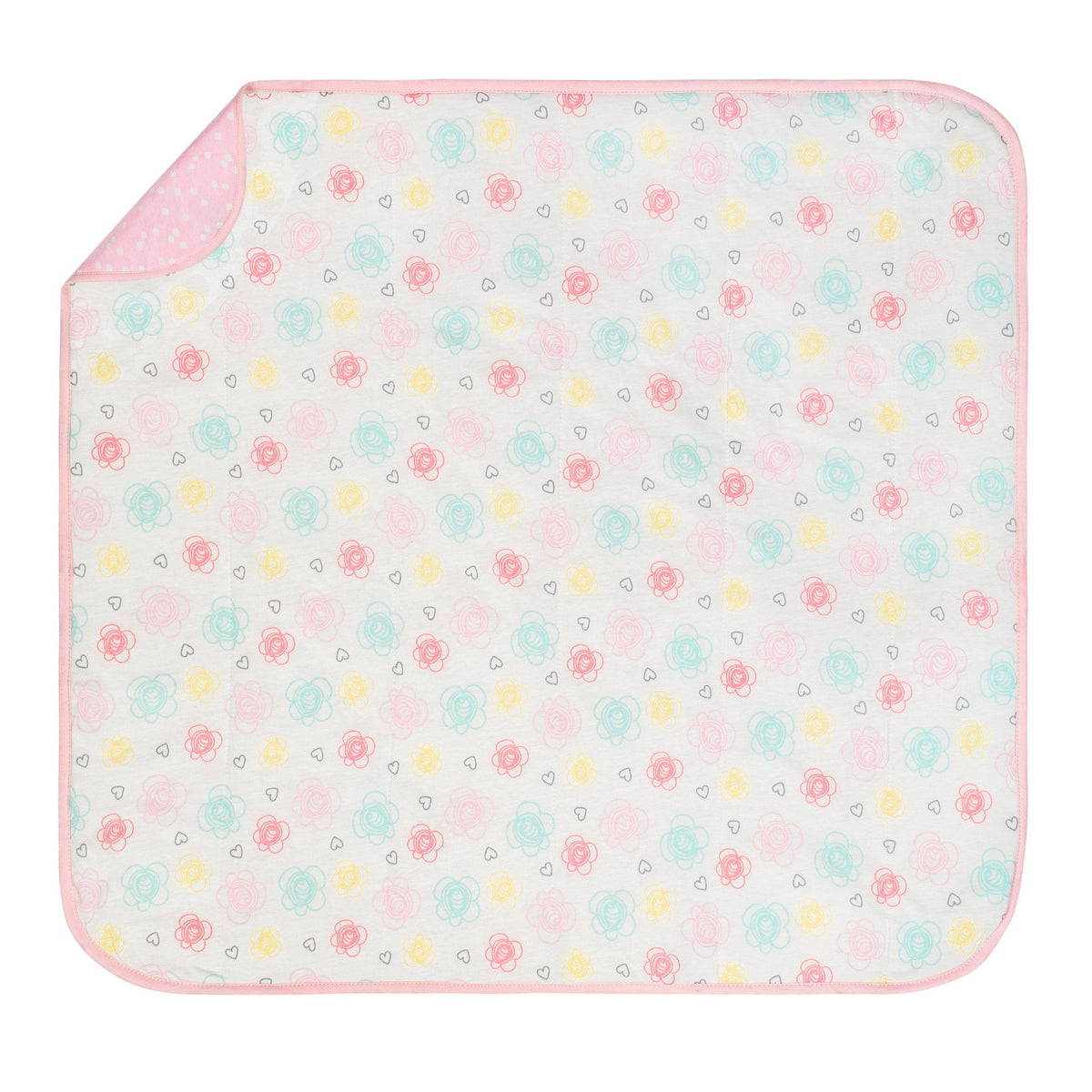 1-Pack Girls Floral Organic 2 Ply Blanket