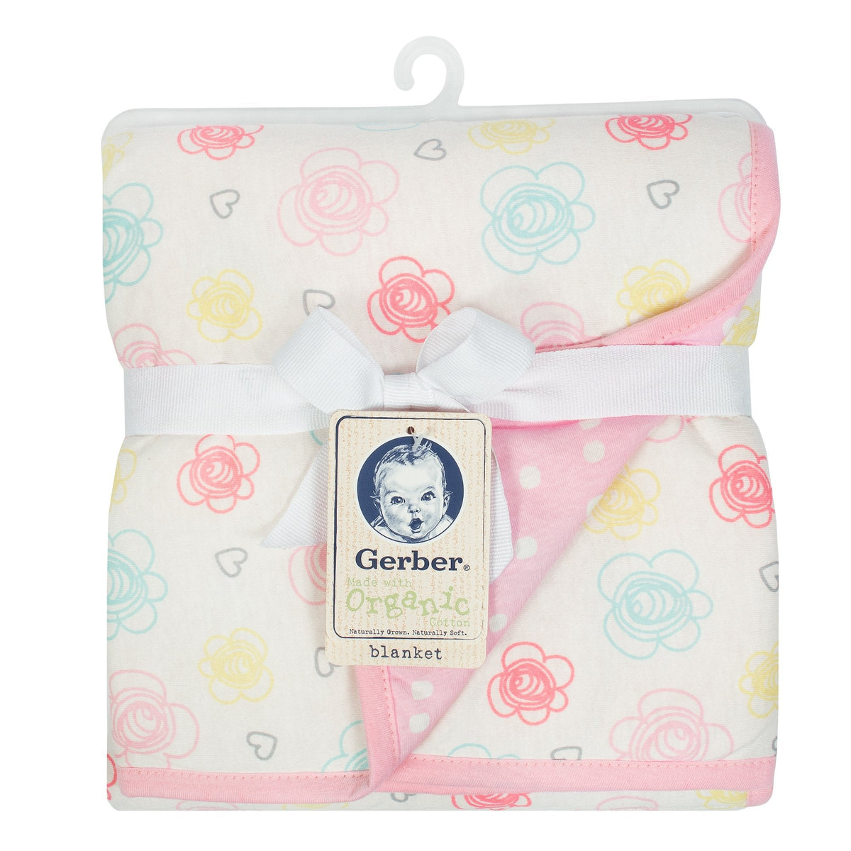 1-Pack Girls Floral Organic 2 Ply Blanket, view 2