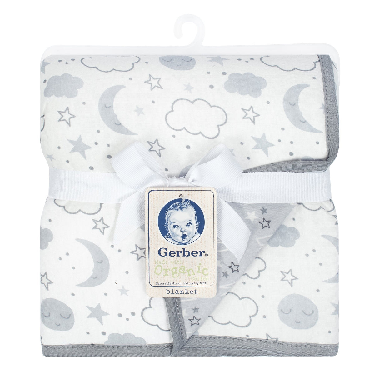 1-Pack Neutral Clouds Organic 2 Ply Blanket, view 2