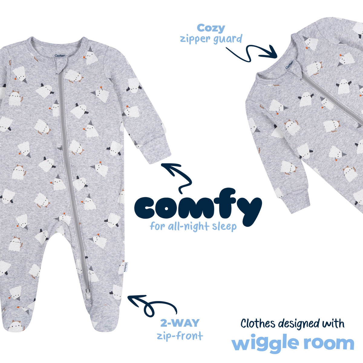 Baby Neutral Halloween Ghosts Sleep 'N Play-Gerber Childrenswear Wholesale