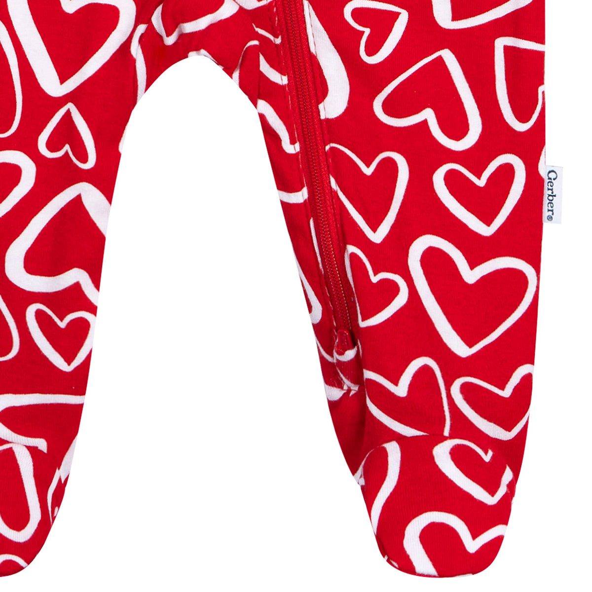 Baby Neutral Red Hearts Sleep 'N Play-Gerber Childrenswear Wholesale