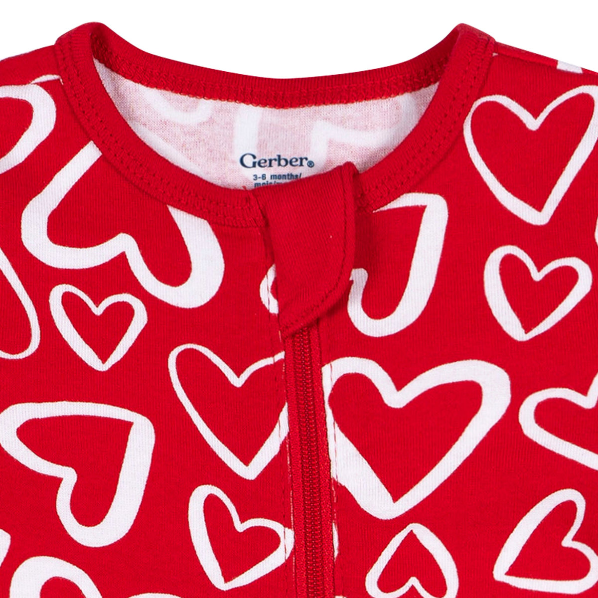 Baby Neutral Red Hearts Sleep 'N Play-Gerber Childrenswear Wholesale