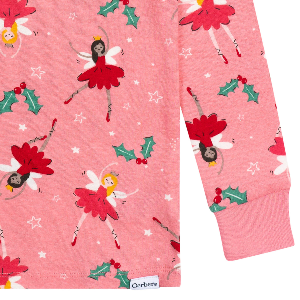 2-Piece Infant & Toddler Girls Holiday Fairies Cotton Pajamas-Gerber Childrenswear Wholesale