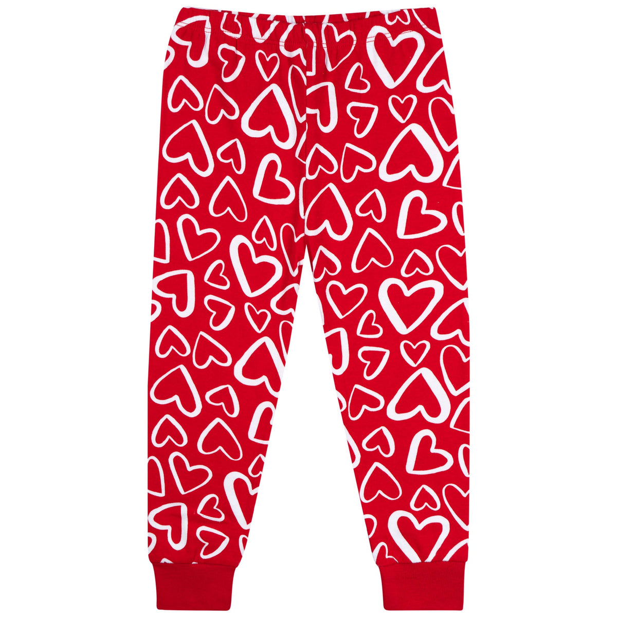 2-Piece Infant & Toddler Neutral Red Hearts Cotton Pajamas-Gerber Childrenswear Wholesale