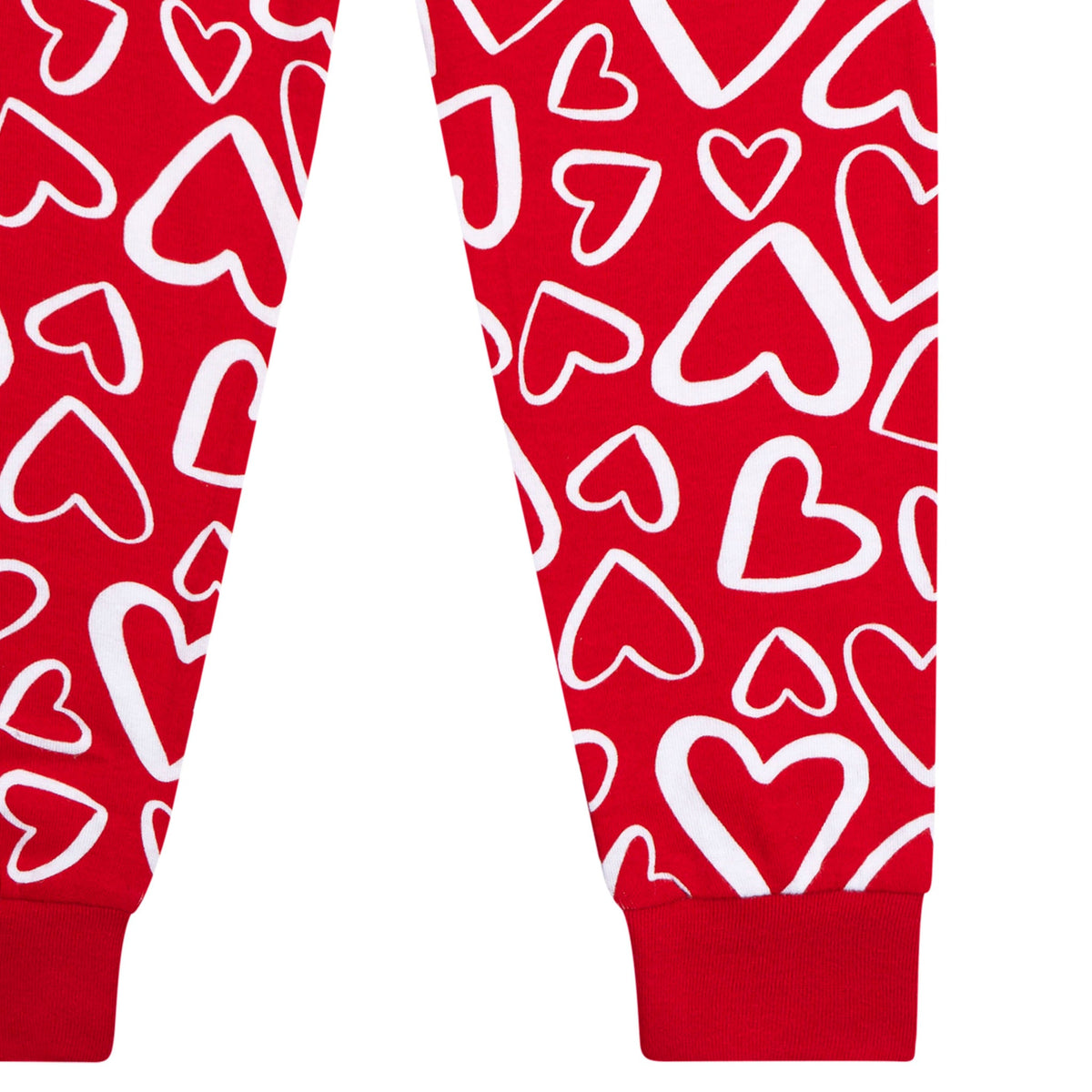 2-Piece Infant & Toddler Neutral Red Hearts Cotton Pajamas-Gerber Childrenswear Wholesale