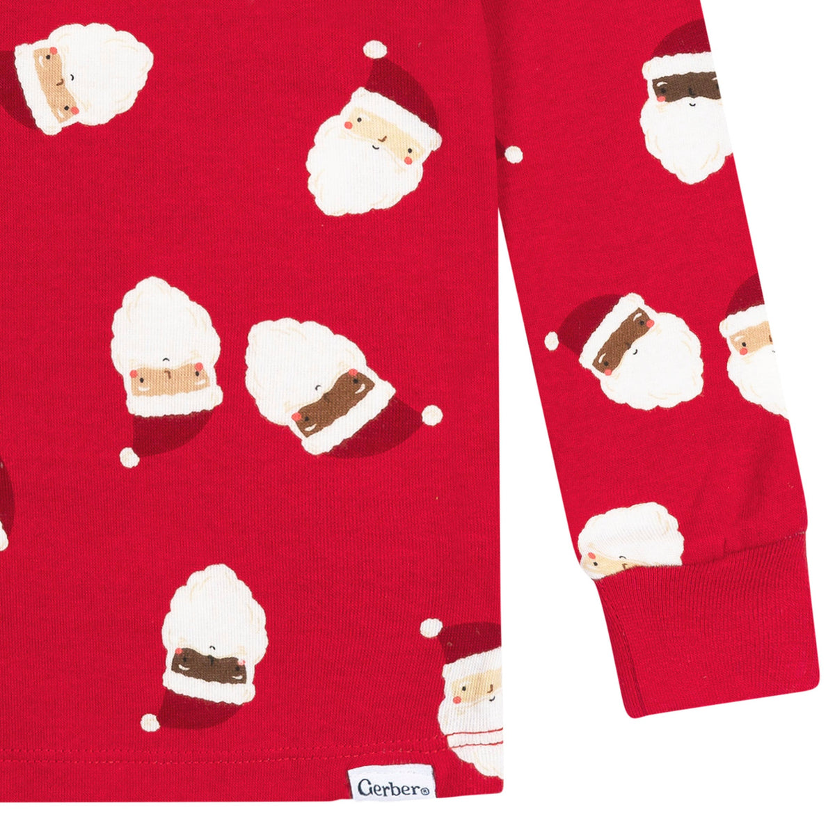 2-Piece Infant & Toddler Neutral Santa Faces Cotton Pajamas-Gerber Childrenswear Wholesale