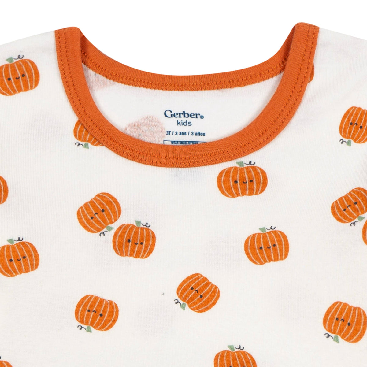2-Piece Infant & Toddler Neutral Smiling Pumpkins Cotton Pajamas-Gerber Childrenswear Wholesale
