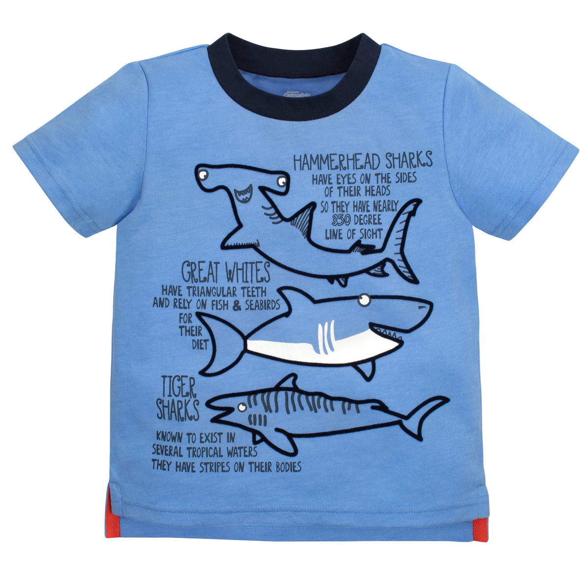 2-Pack Toddler Boys Sharks Top, view 2