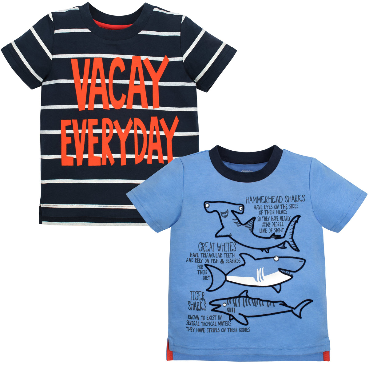 2-Pack Toddler Boys Sharks Top