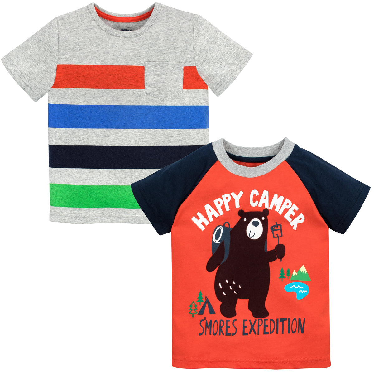 2-Pack Baby and Toddler Boys Happy Camper Top