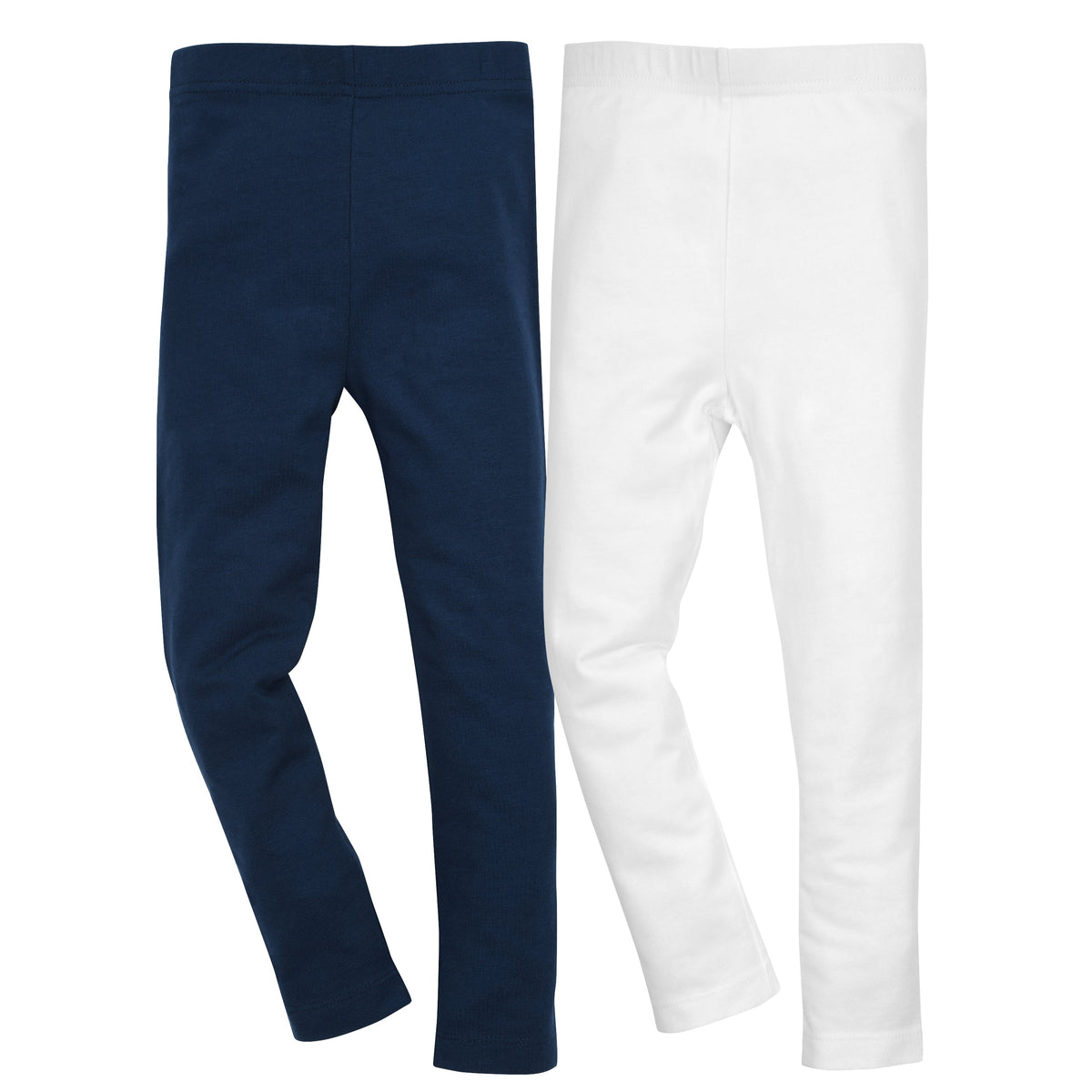 2-Pack Baby Girls Navy and White Leggings
