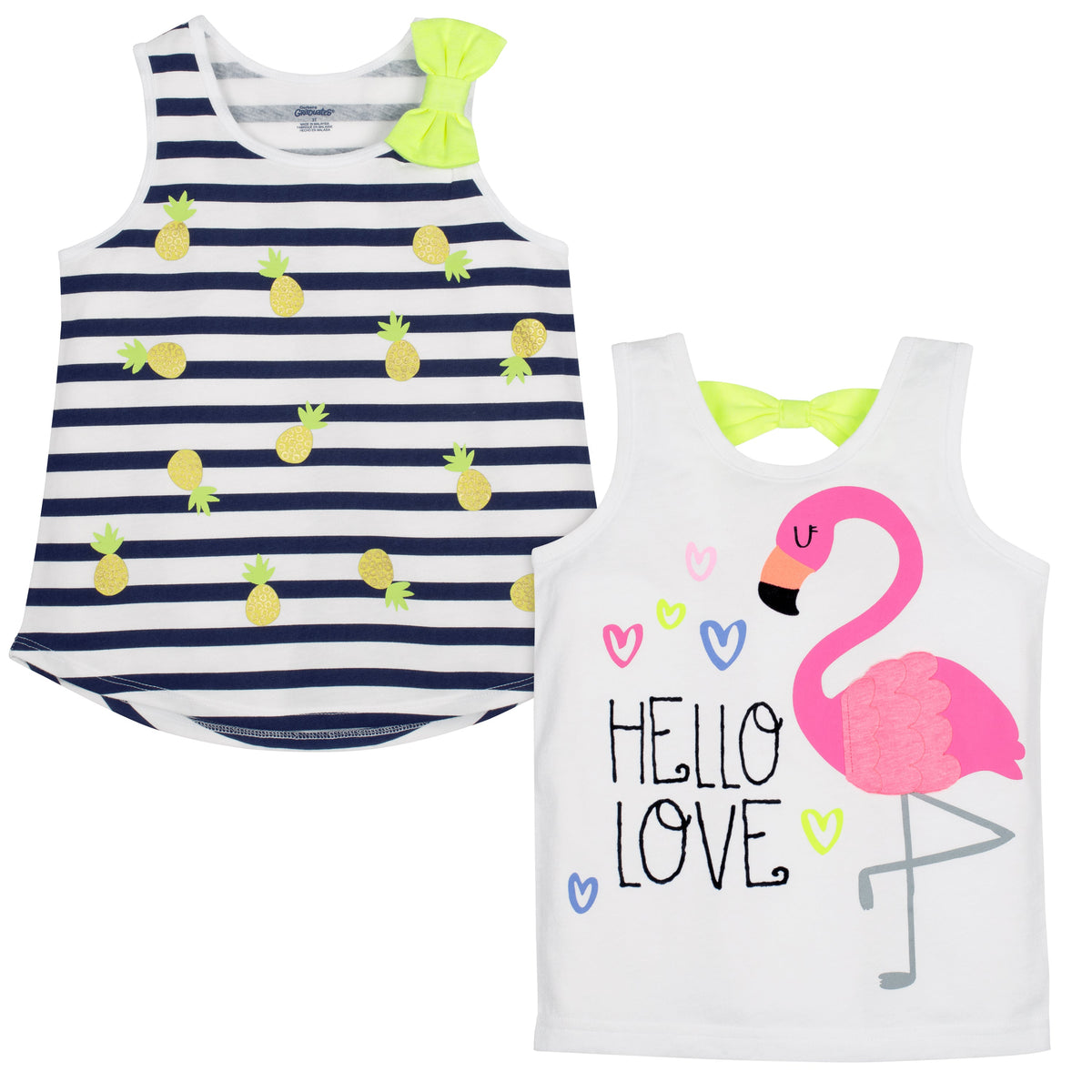 2-Pack Baby and Toddler Girls Flamingo Top