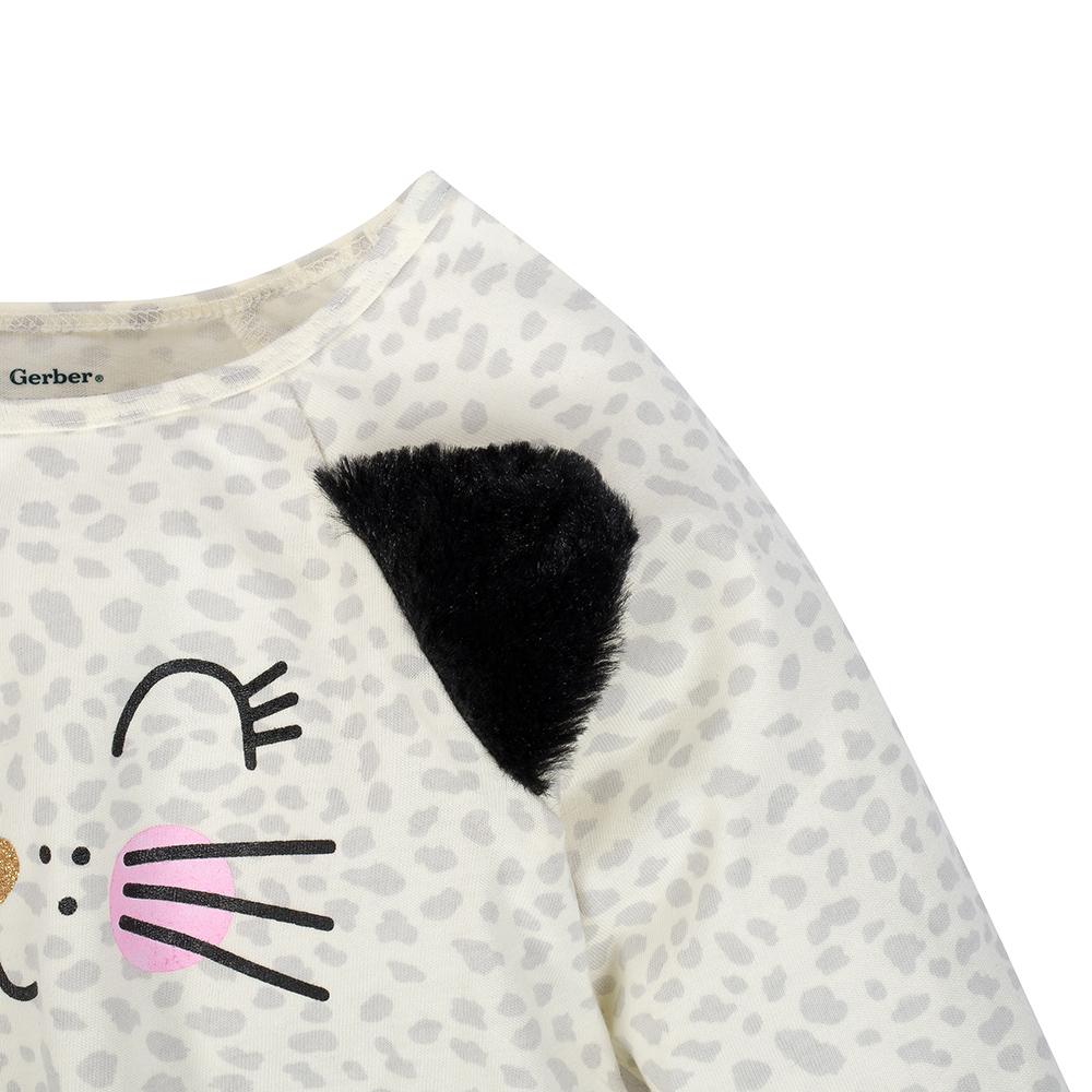 2-Pack Girls Leopard & Stars Long Sleeve Tops, additional view 1, view 3