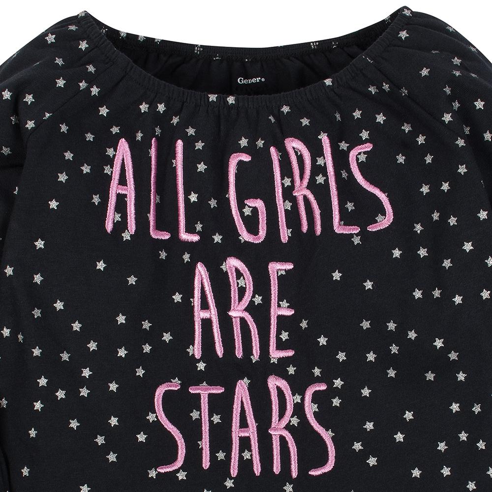 2-Pack Girls Leopard & Stars Long Sleeve Tops, additional view 1, view 6