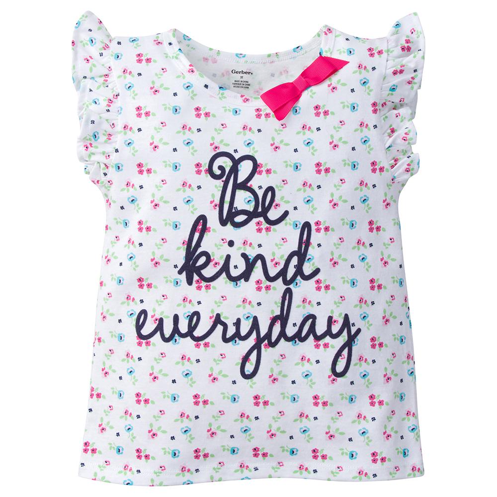 2-Pack Infant & Toddler Girls Floral & Gingham Fashion Tops, view 3