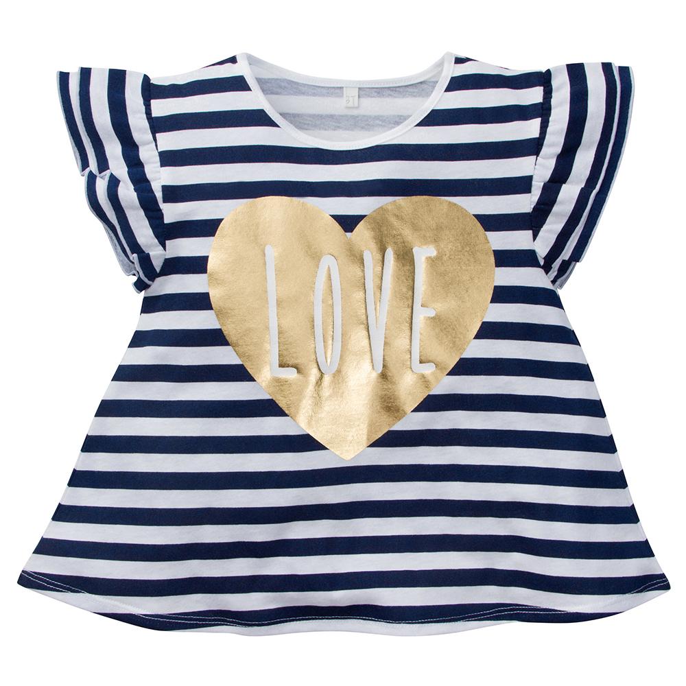2-Pack Infant & Toddler Girls Love & Glitter Dots Fashion Tops, view 2
